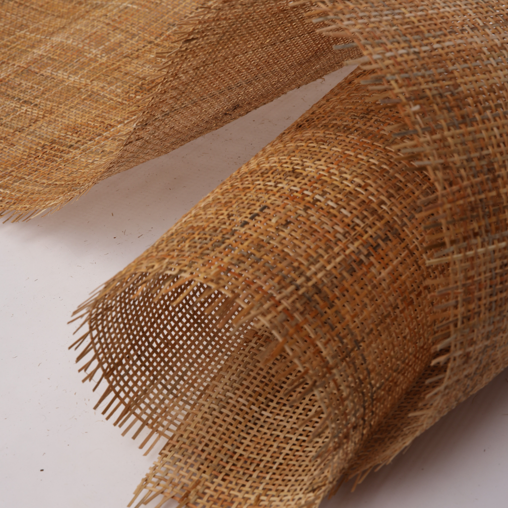 Square Natural Webbing Roll, Rattan Cane For DIY, WIDTH 19 - Rattan Fabric