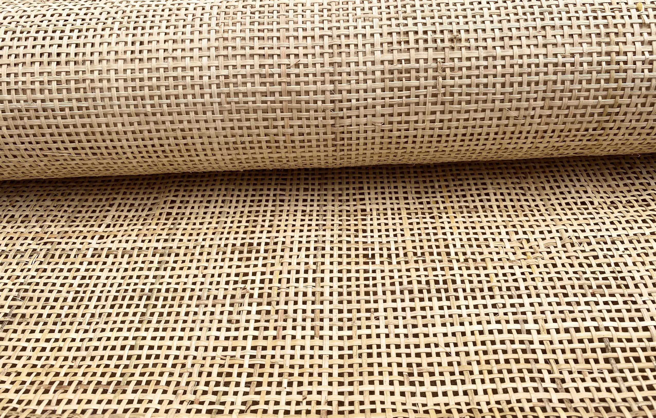 Cane Webbing Roll 27.5 Hexagon Natural Weave Pre-woven, DIY - Rattan Fabric
